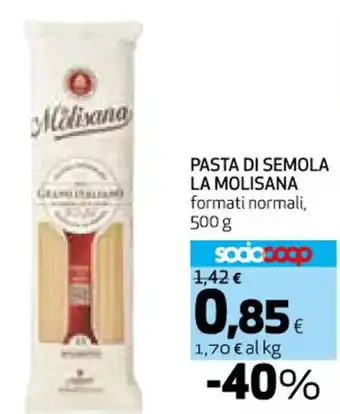 Coop PASTA DI SEMOLA LA MOLISANA formati normali, 500 g offerta