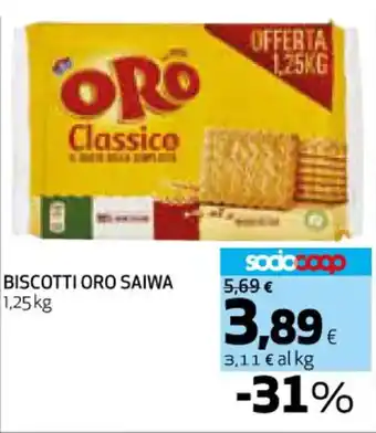 Coop BISCOTTI ORO SAIWA 1,25 kg offerta