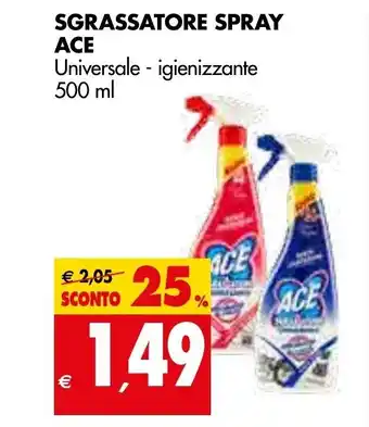 Tigros Ace Sgrassatore Spray 500ml offerta