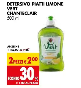 Tigros Chanteclair Detersivo Piatti limone 500ml offerta