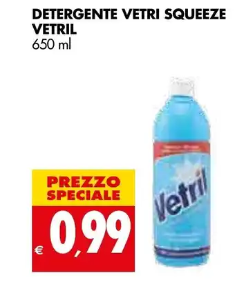 Tigros Vetril Detergente Vetri Squeeze 650ml offerta