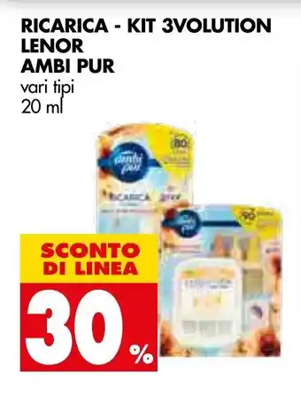 Tigros 30% Sconto Ricarica - Kit 3Volution Lenor Ambi Pur 20ml offerta