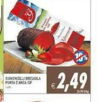 Gianoncelli breresaola punta d'anca igp