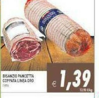 Bisanzio pancetta coppata linea oro