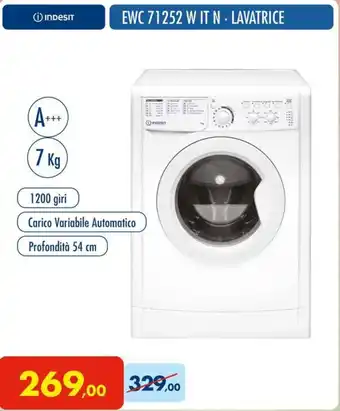 Futura Elettronica INDESIT EWC 71252 W IT N - LAVATRICE offerta