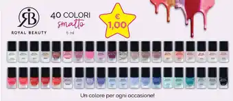 Acqua & Sapone ROYAL BEAUTY 40 COLORI smatto 5 ml offerta