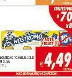 Supermercati Agorà Tonno all'olio di oliva offerta