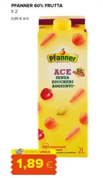 Oasi PFANNER 60% FRUTTA It 2 offerta