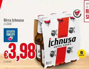 Pan Birra Ichnusa cl.33x6 offerta