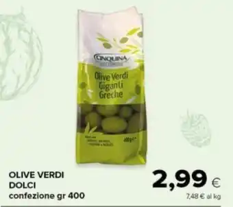 Tigre OLIVE VERDI DOLCI confezione gr 400 offerta