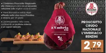 Interspar PROSCIUTTO CRUDO NAZIONALE L'UMBRIACO RENZINI offerta