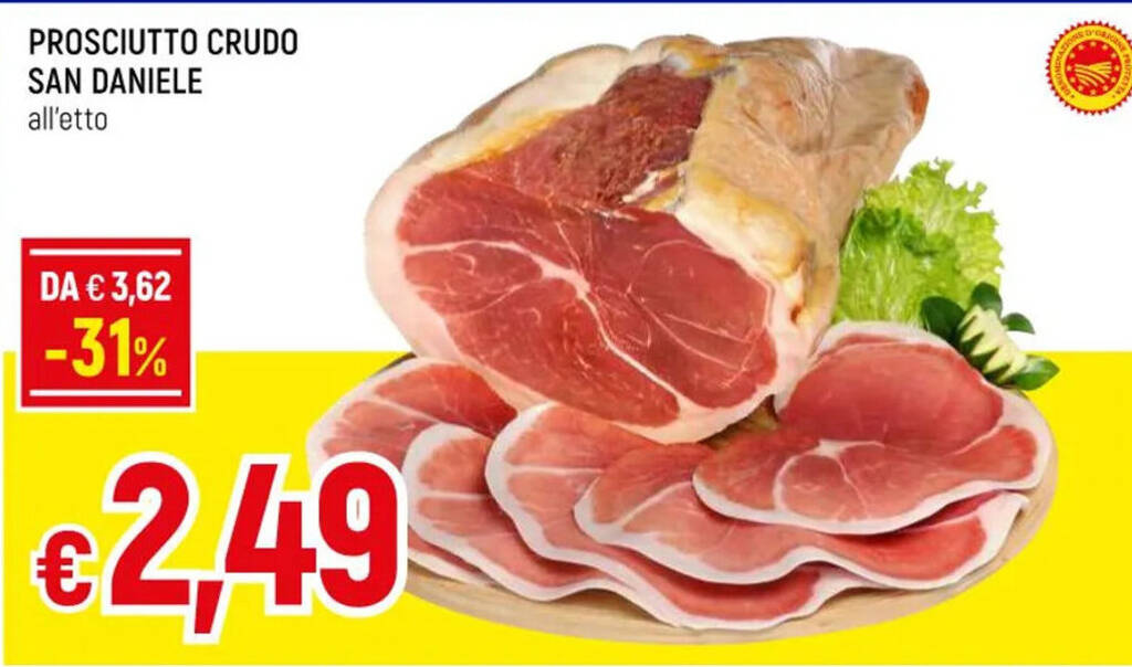 PROSCIUTTO CRUDO SAN DANIELE all'etto offerta di Famila Superstore