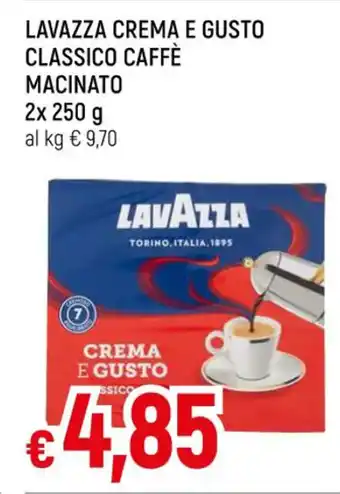 Famila Superstore LAVAZZA CREMA E GUSTO CLASSICO CAFFÈ MACINATO 2x 250 g offerta