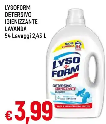 Famila Superstore LYSOFORM DETERSIVO IGIENIZZANTE LAVANDA 54 Lavaggi 2,43 L offerta