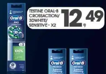 Interspar TESTINE ORAL-B CROSSACTION/ 3DWHITE/ SENSITIVE-X2 offerta