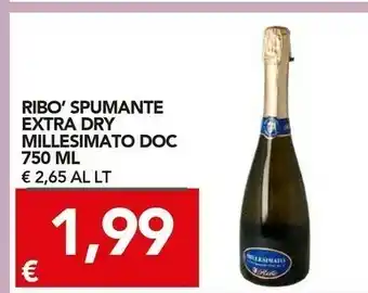 TuoDi Ribo' spumante extra dry millesimato 750 ml offerta