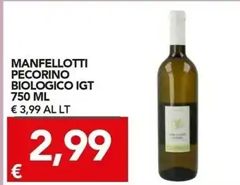 TuoDi Manfelloti pecorino biologico 750 ml offerta