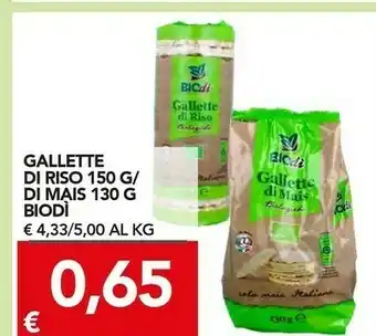 TuoDi Biodì - gallette di riso biologiche 150 g(ml) offerta