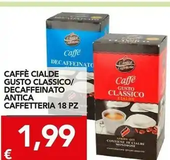 TuoDi Caffe cialde gusto classico/ decaffeinato 18 pezzi offerta