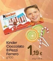 Carrefour Express Kinder cioccolato 8 pezzi offerta