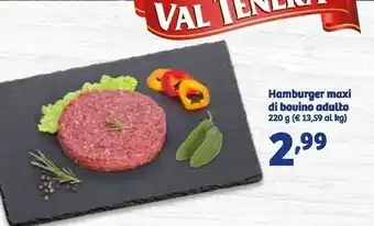 In'S Mercato Hamburger maxi di bovino adulto offerta