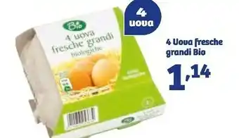 In'S Mercato Bio - 4 uova fresche grandi biologiche offerta