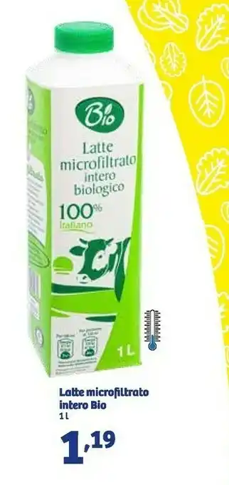 In'S Mercato Bio - latte microfiltrato intero biologico 100% italiano 1000 g(ml) offerta