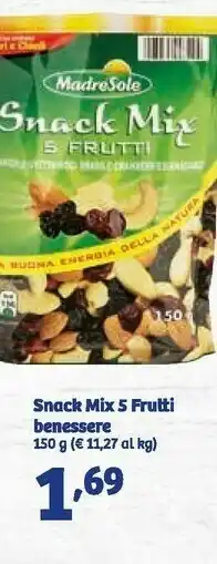 In'S Mercato Madre sole - snack mix 5 frutti 150 g(ml) offerta