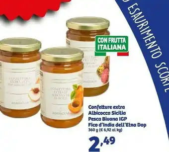 In'S Mercato Confetture extra albicocca sicilla pesca biuona igp offerta