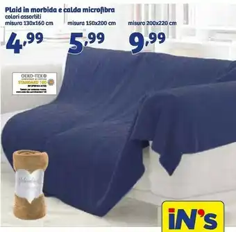 In'S Mercato Plaid in morbida e calda microfibra offerta