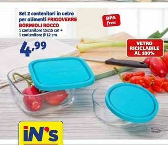 In'S Mercato Set 2 contenitori in vetro per alimenti offerta