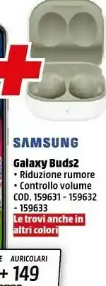 MediaWorld Galaxy buds2 offerta