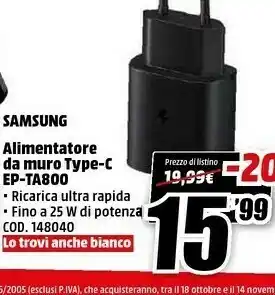 MediaWorld Ep-ta800 nero interno offerta