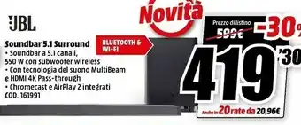 MediaWorld Bar 5.1 surround 5.1 canali 550 w nero offerta