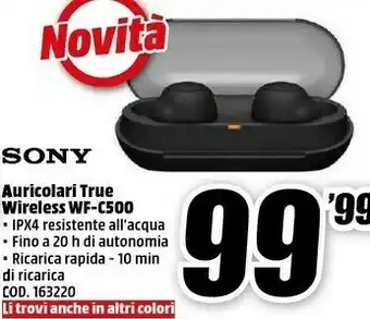MediaWorld Auricolari true wireless wf-c500 offerta