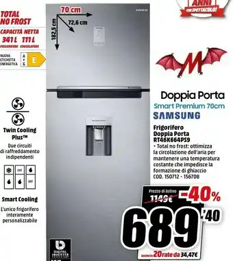 MediaWorld Rt46k664ps9 frigorifero con congelatore offerta