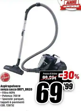 MediaWorld Aspirapolvere senza sacco br71_br20 offerta