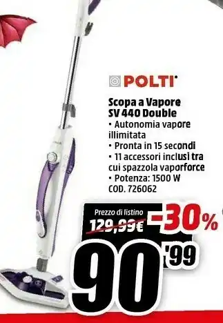 MediaWorld Scopa a vapore sv 440 double offerta