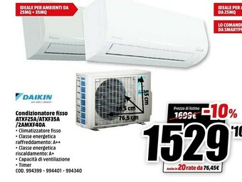 MediaWorld 2amxf40a + atxf25a + atxf35a climatizzatore split system bianco offerta