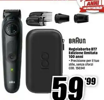 MediaWorld Regolabarba bt7 edizione limitata 100 anni offerta