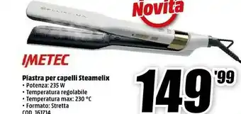 MediaWorld Piastra per capelli steamelix offerta