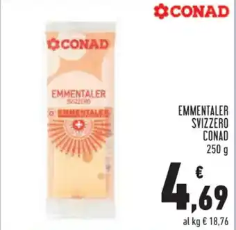 Conad Superstore EMMENTALER SVIZZERO CONAD 250 g offerta