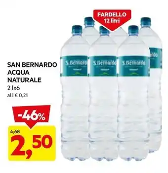 DPiù SAN BERNARDO ACQUA NATURALE offerta