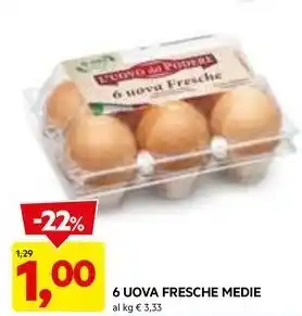 DPiù 6 UOVA FRESCHE MEDIE offerta