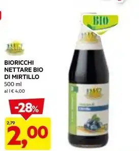 DPiù BIORICCHI NETTARE BIO DI MIRTILLO offerta