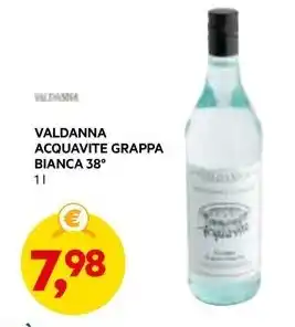 VALDANNA ACQUAVITE GRAPPA BIANCA 38° 1 l