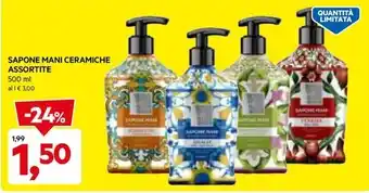 DPiù SAPONE MANI CERAMICHE ASSORTITE offerta