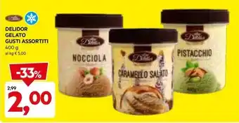 DPiù DELIDOR GELATO GUSTI ASSORTITI offerta