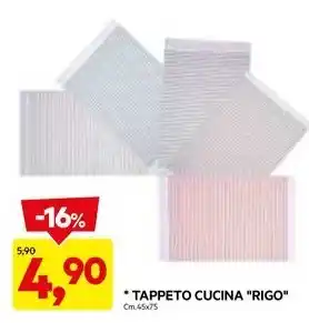 DPiù TAPPETO CUCINA "RIGO" offerta