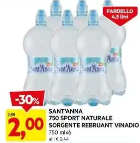 DPiù SANT'ANNA 750 SPORT NATURALE SORGENTE REBRUANT VINADIO offerta